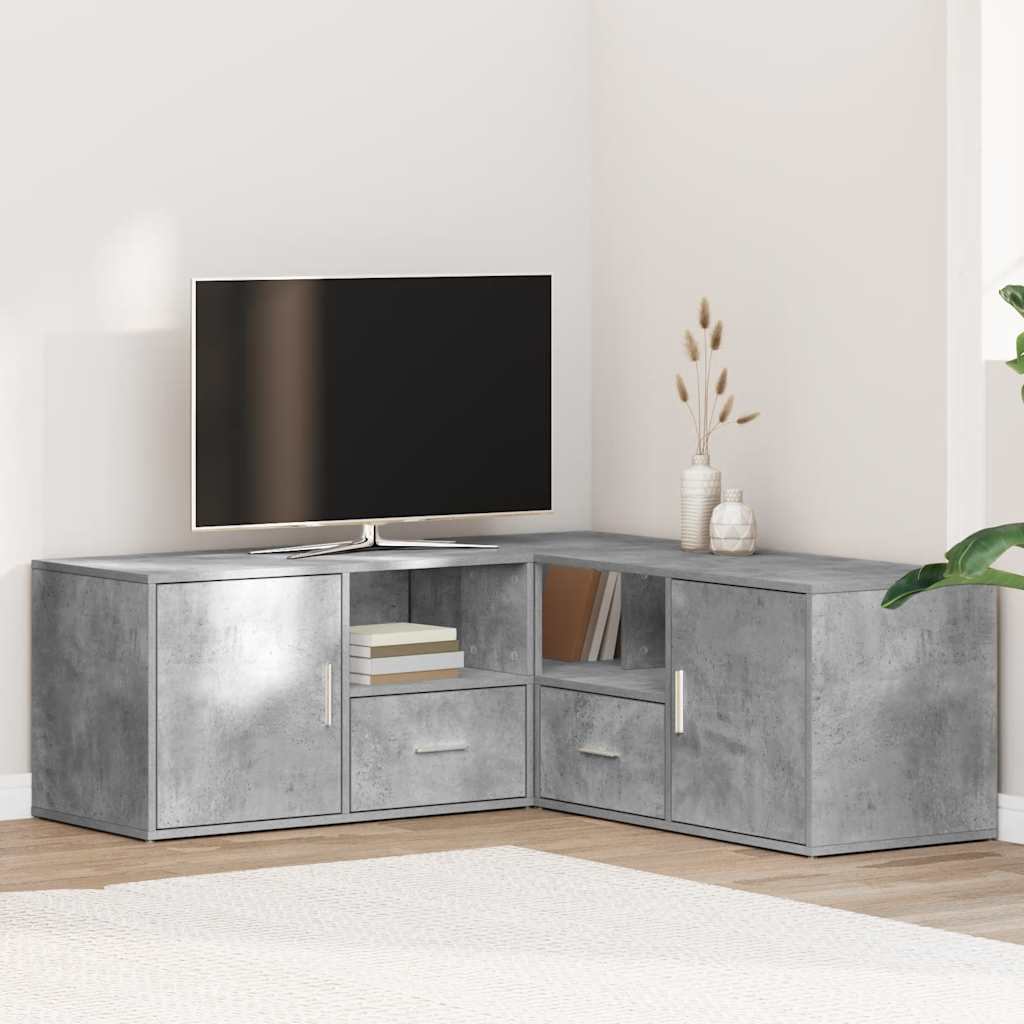 Dulap de colț, gri beton, 200x40x45 cm, lemn prelucrat GartenMobel Dekor