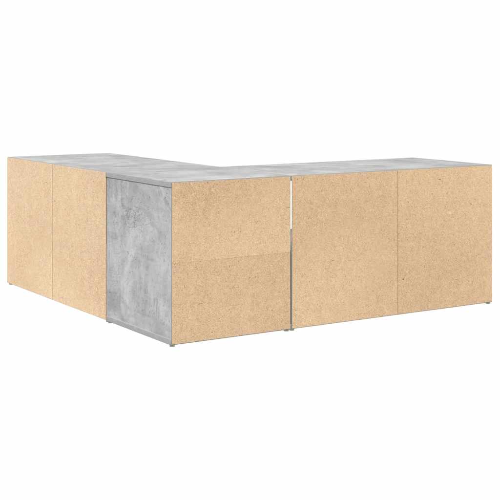 Dulap de colț, gri beton, 200x40x45 cm, lemn prelucrat GartenMobel Dekor