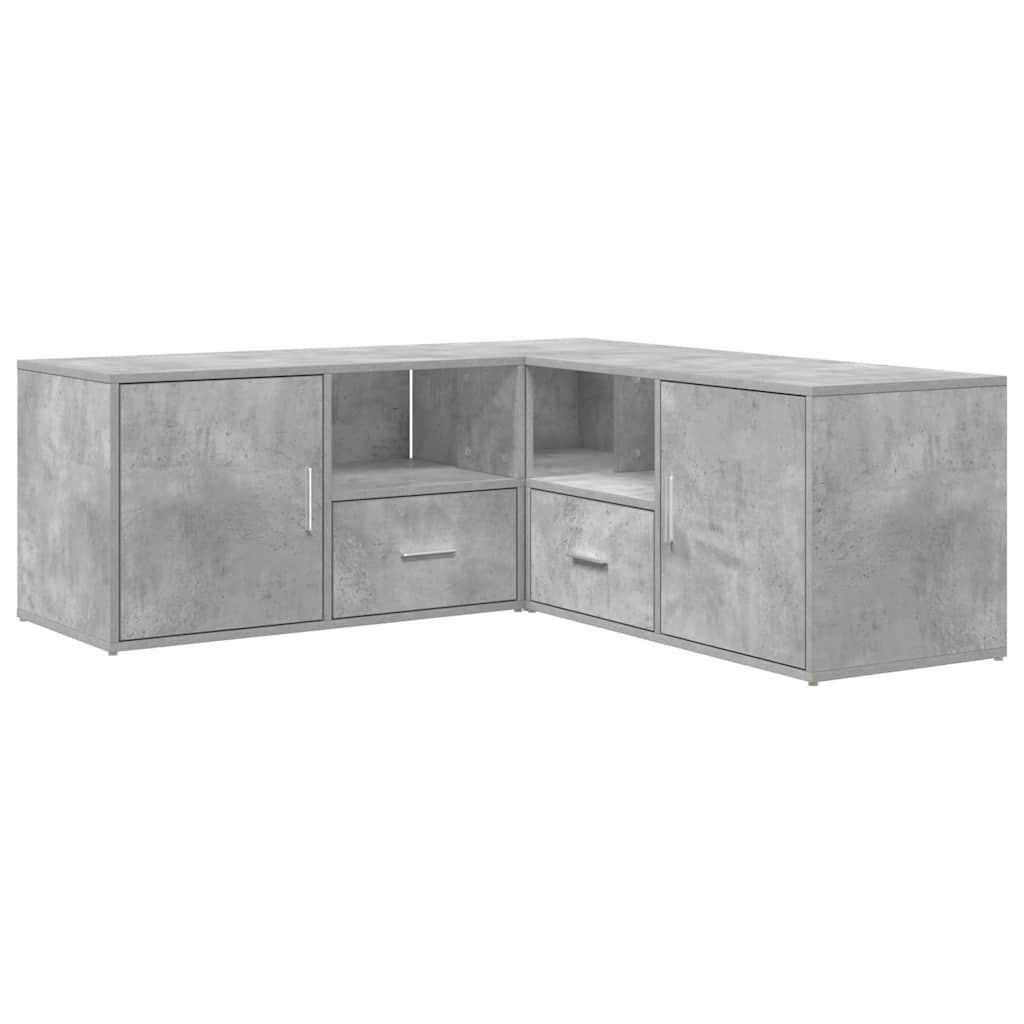 Dulap de colț, gri beton, 200x40x45 cm, lemn prelucrat GartenMobel Dekor