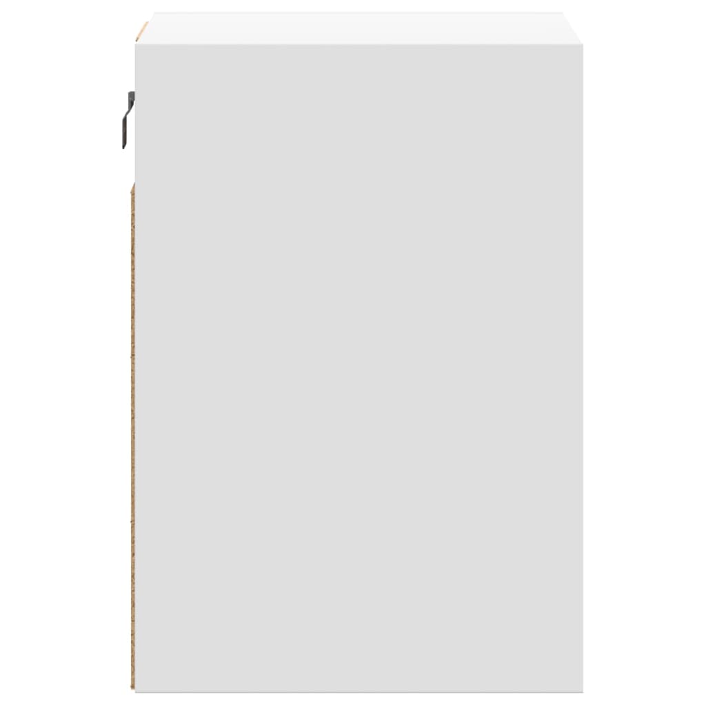 Noptiere montate pe perete cu lumini LED, 2 buc., alb GartenMobel Dekor