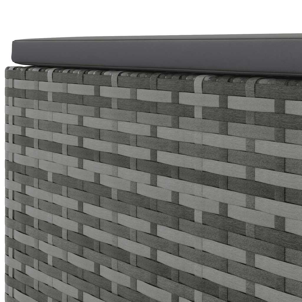 Set mobilier de grădină cu perne, 5 piese, gri, poliratan GartenMobel Dekor