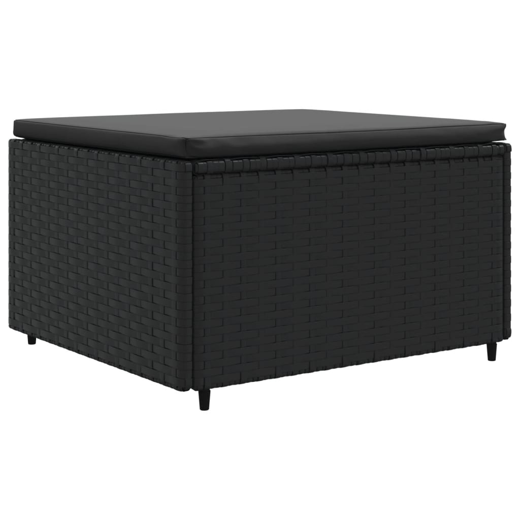 Set mobilier de grădină cu perne, 6 piese, negru, poliratan GartenMobel Dekor