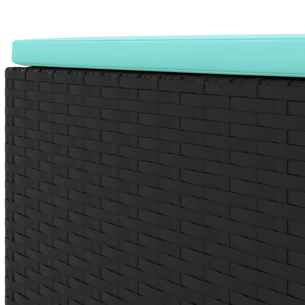 Set mobilier de grădină cu perne, 6 piese, negru, poliratan GartenMobel Dekor