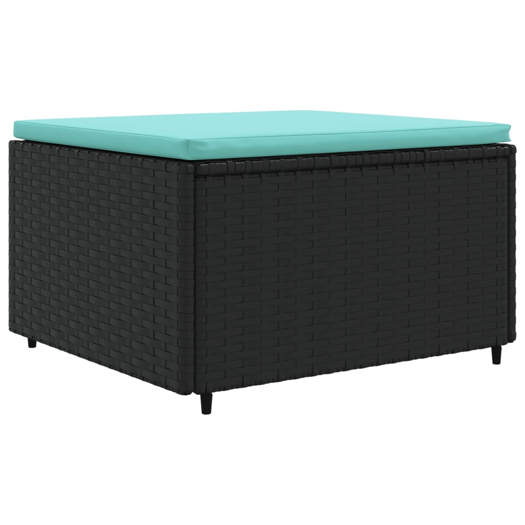 Set mobilier de grădină cu perne, 6 piese, negru, poliratan GartenMobel Dekor