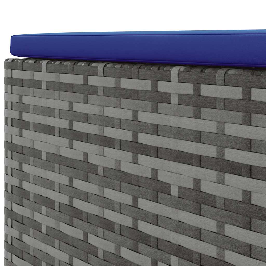 Set mobilier de grădină cu perne, 6 piese, gri, poliratan GartenMobel Dekor