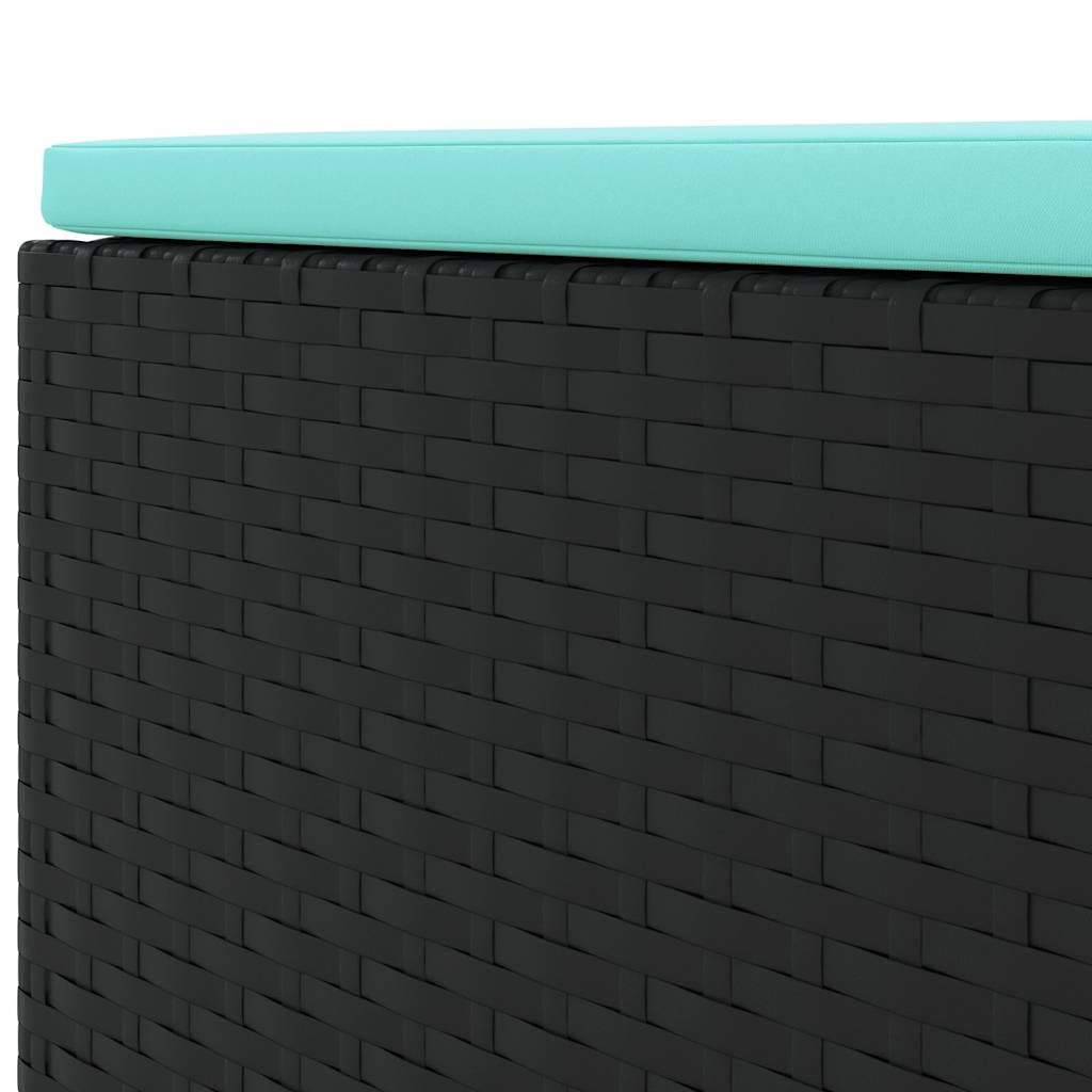 Set mobilier de grădină cu perne, 6 piese, negru, poliratan GartenMobel Dekor