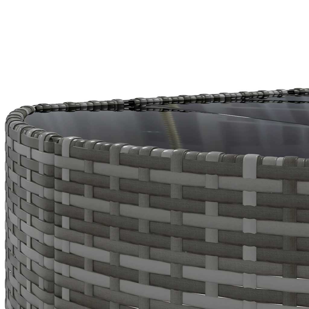 Set canapea de grădină cu perne, 5 piese, gri, poliratan GartenMobel Dekor