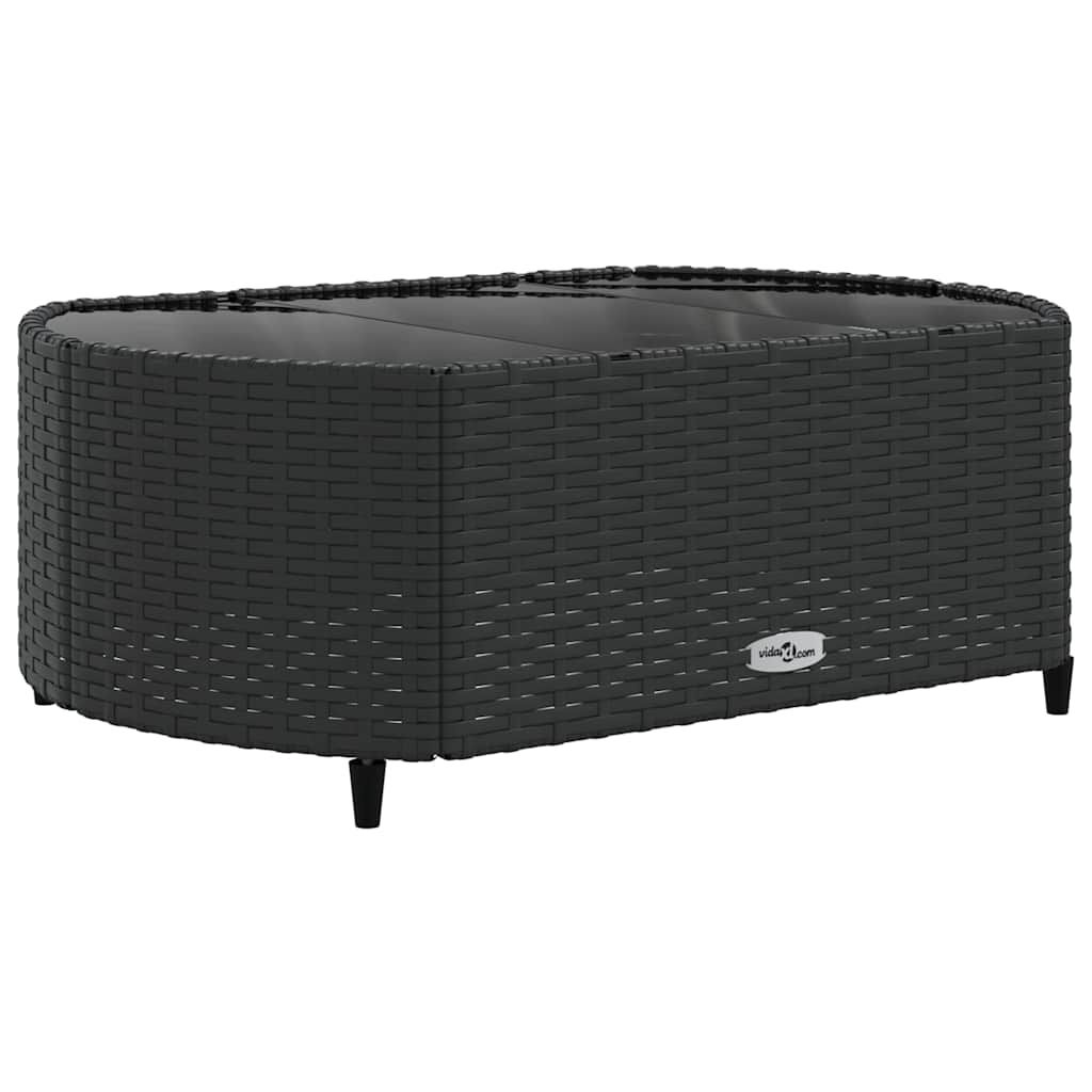 Set mobilier de grădină cu perne, 5 piese, negru, poliratan GartenMobel Dekor