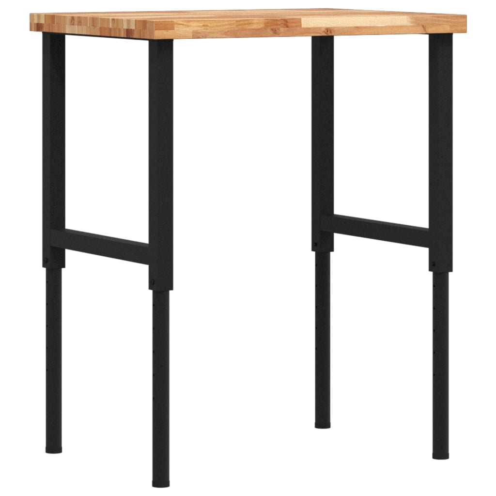 Banc lucru 80x60x(73-99,5) cm lemn masiv acacia dreptunghiular GartenMobel Dekor