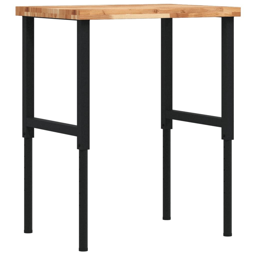 Banc lucru 80x60x(73-99,5) cm lemn masiv acacia dreptunghiular GartenMobel Dekor