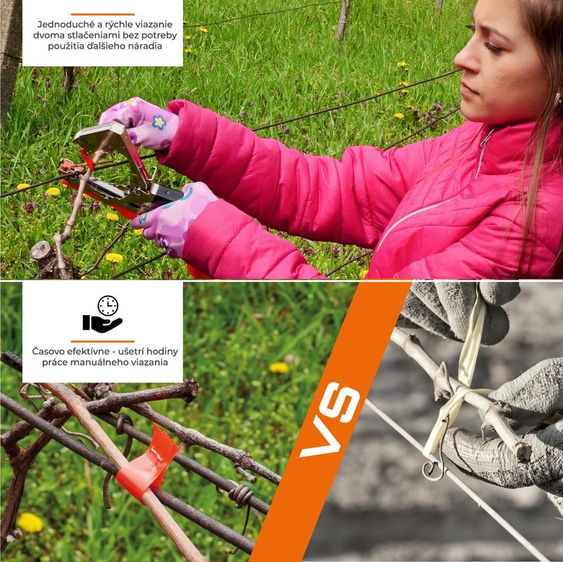 Cleste pentru legat plante Cameleon SP500, fixare rapida in gradina