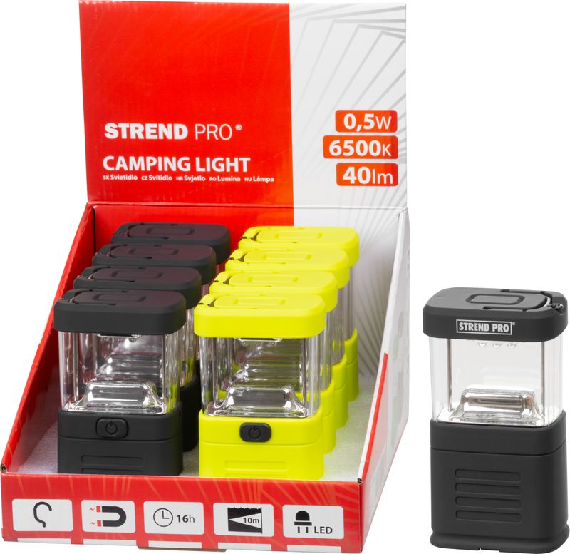 Lampa Strend Pro Camping CL565, 11 LED, 3xAA, kempingové svietidlo, Sellbox 8 ks