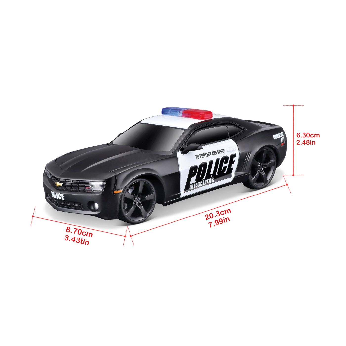 MAISTO MOTOSOUNDS MASINUTA CHEVROLET CAMARO SS 2010 DE POLITIE CU SUNETE SI LUMINI SCARA 1 LA 24