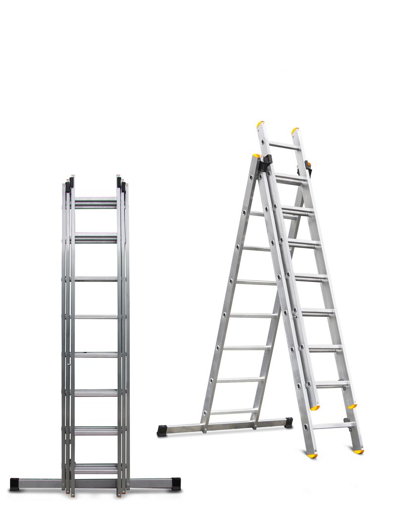 Rebrík Strend Pro DW3 Home, hliníkový, 3x8, max. 150 kg