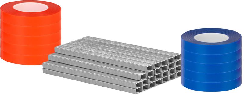 Cleste pentru legat plante Lizard, set cu 10 benzi si 10000 capse