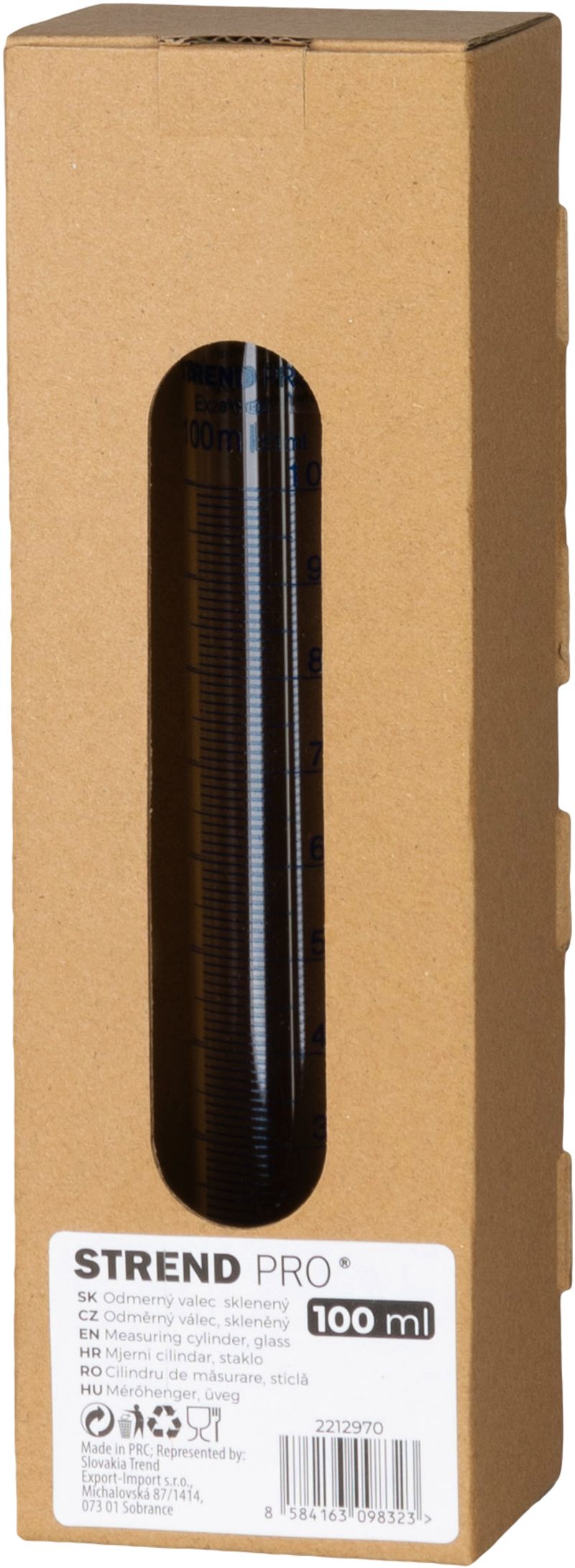 Cilindru gradat din sticla Strend Pro, 100 ml, pentru masurare precisa