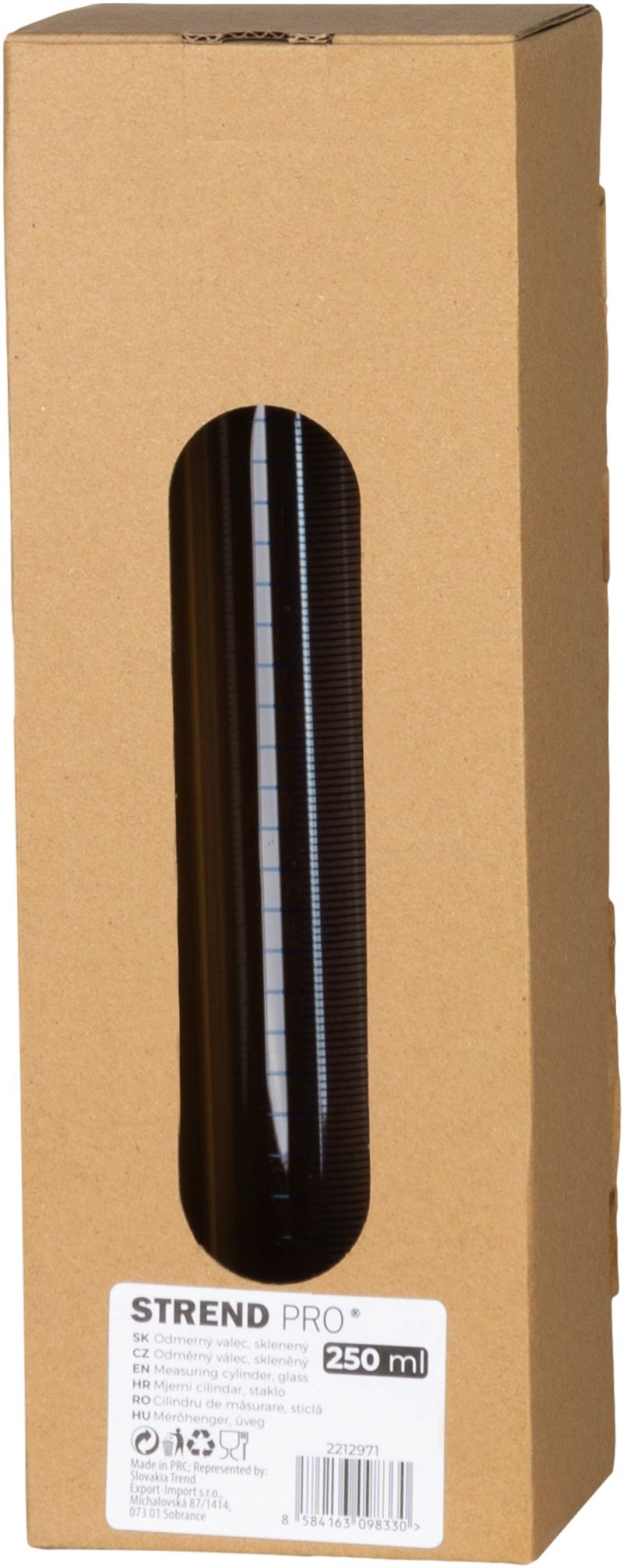 Cilindru gradat din sticla Strend Pro 250 ml pentru masurare lichide