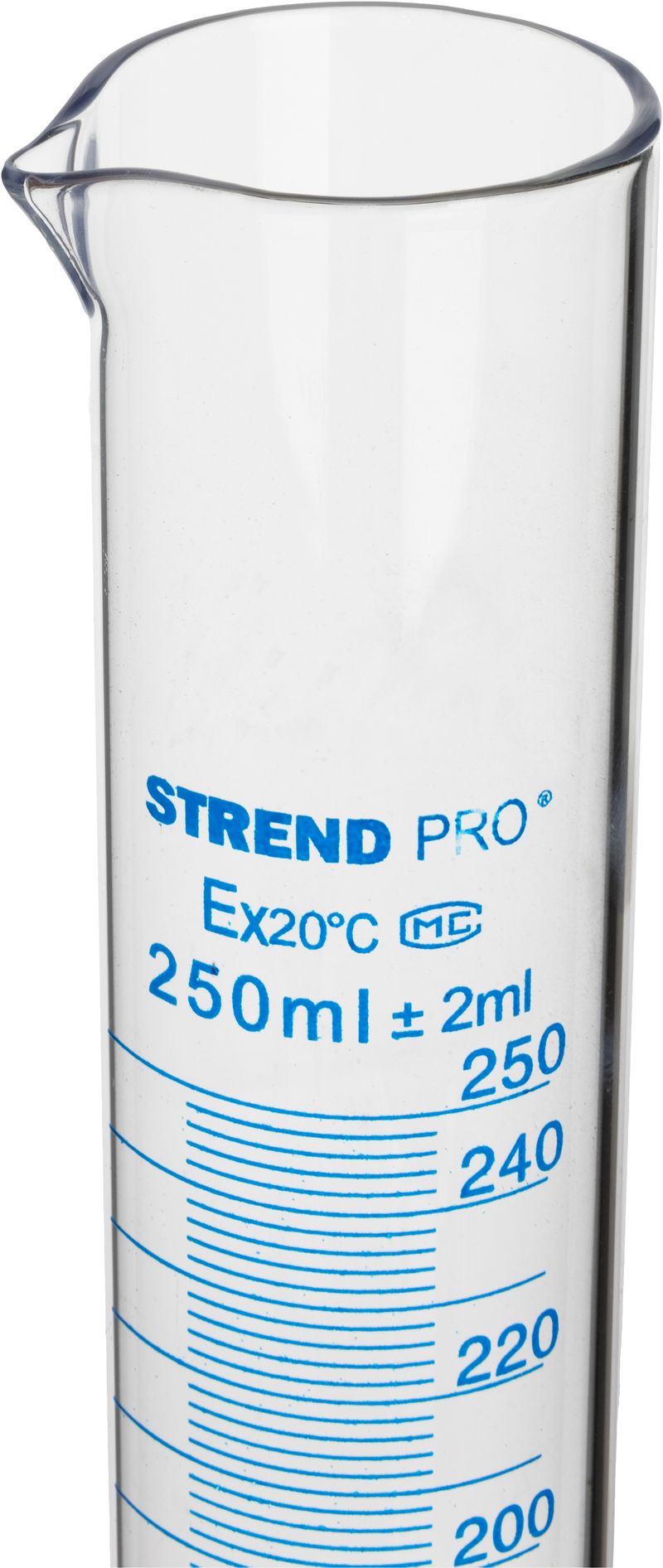 Cilindru gradat din sticla Strend Pro 250 ml pentru masurare lichide