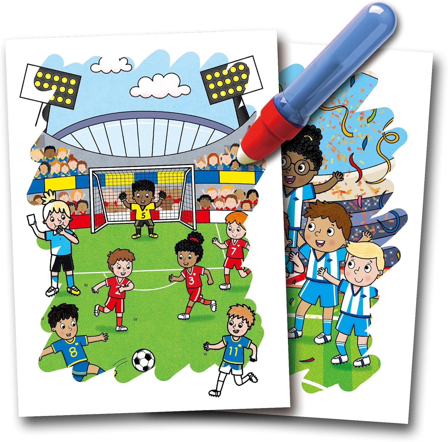 Water Magic: Carte de colorat Meci de fotbal