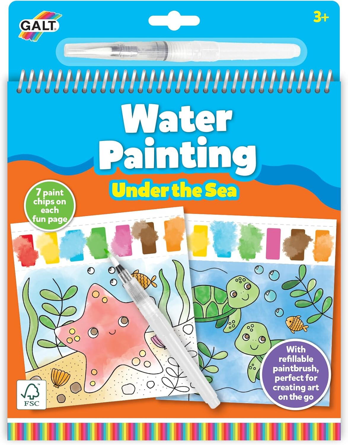 Water Painting: Carte de colorat Animalute marine