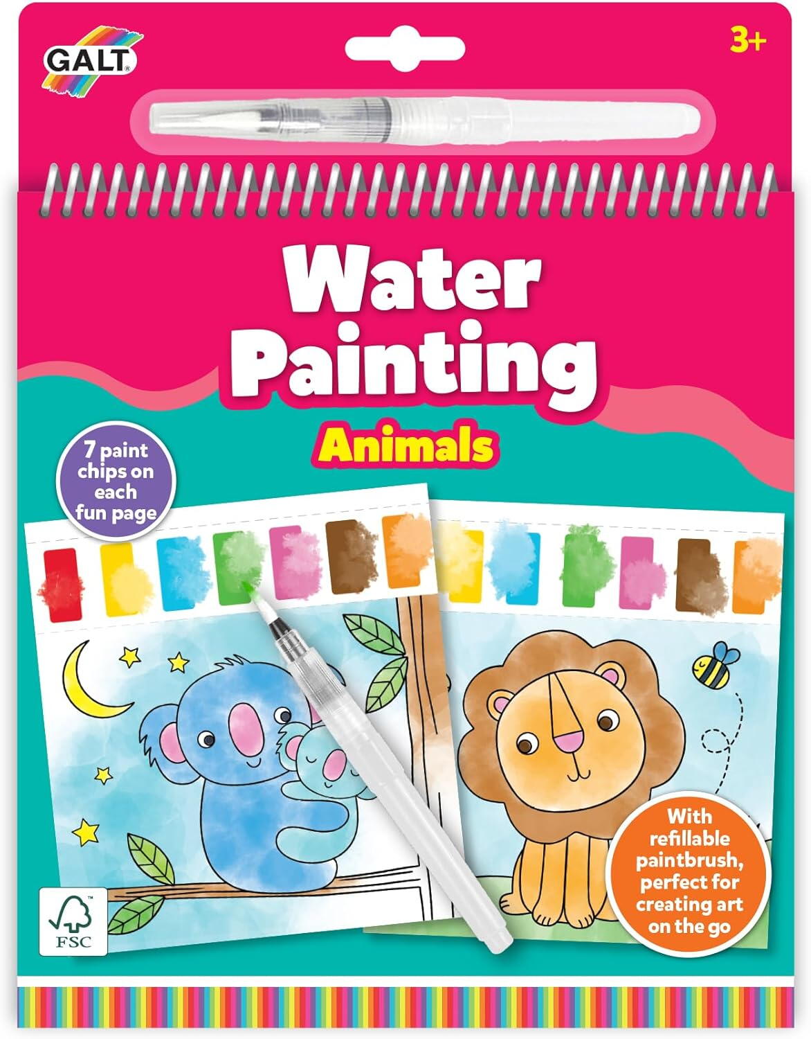 Water Painting: Carte de colorat Animalute