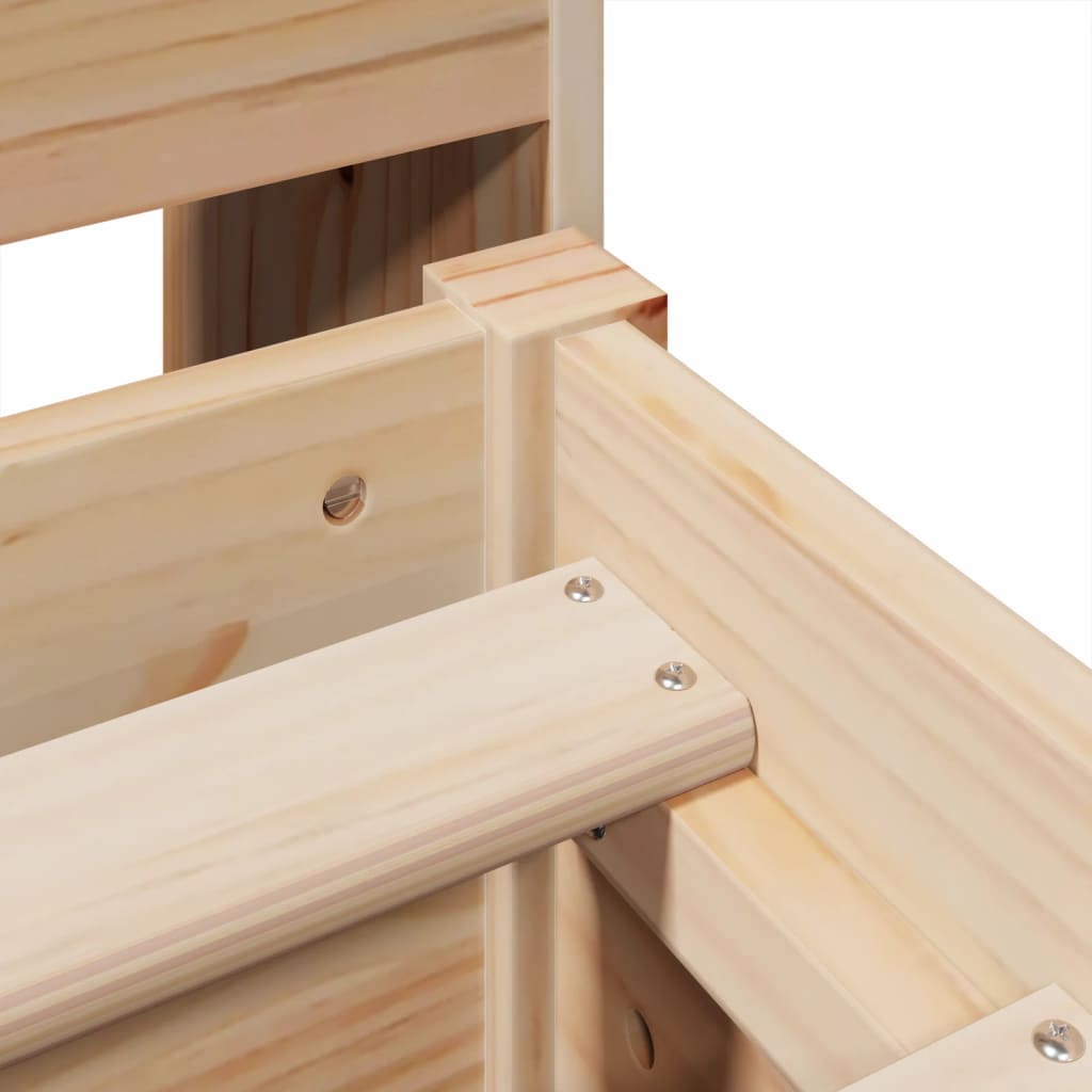 Cadru de pat fără saltea, 140x190 cm, lemn masiv de pin GartenMobel Dekor