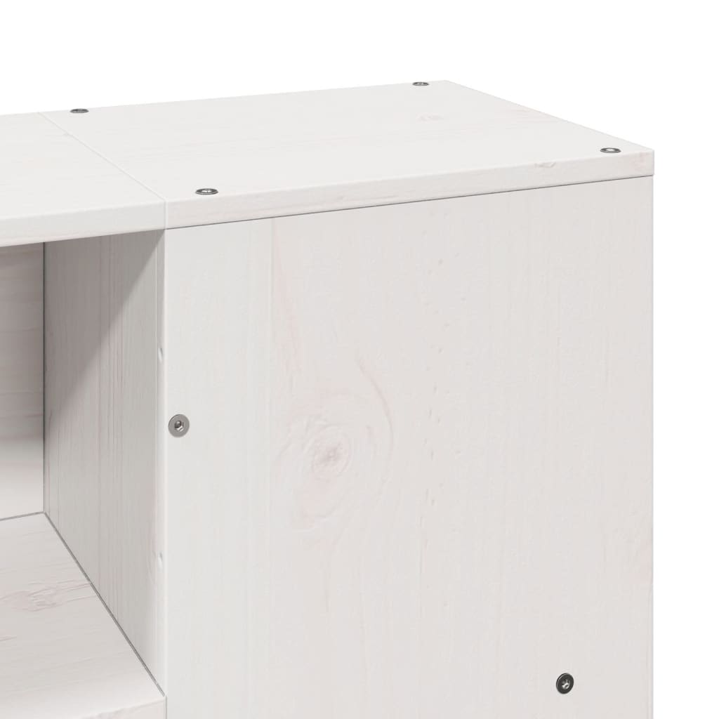 Cadru de pat fără saltea, alb, 135x190 cm, lemn masiv de pin GartenMobel Dekor