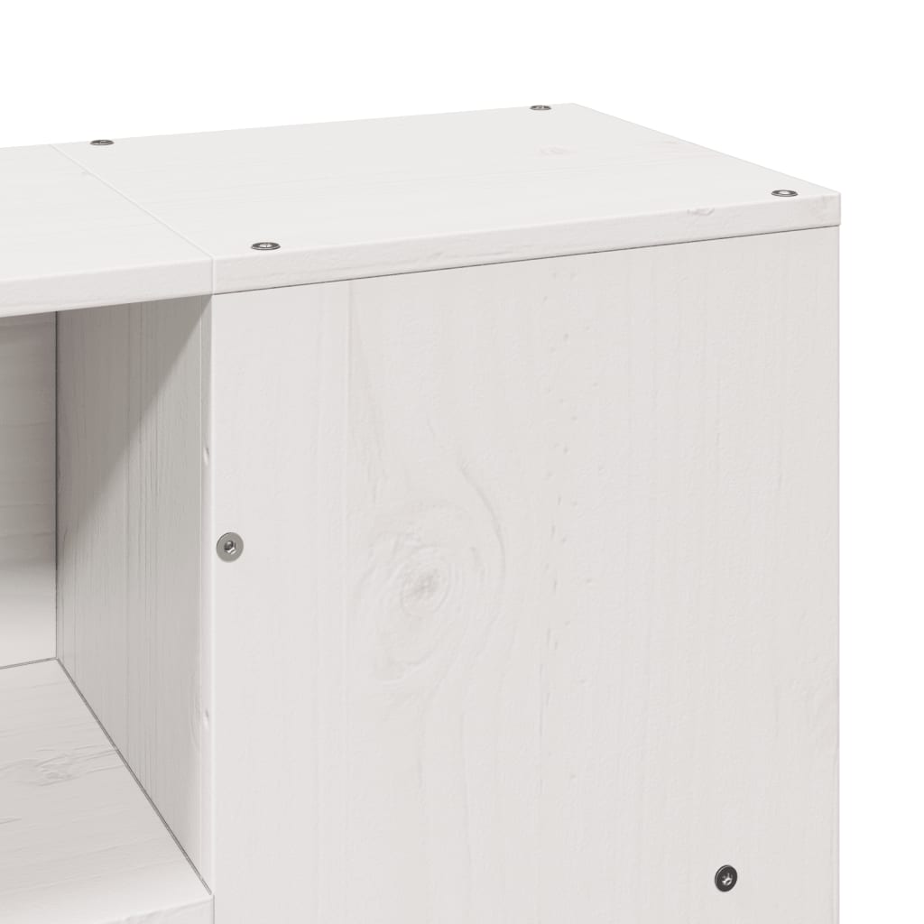 Cadru de pat fără saltea, alb, 140x190 cm, lemn masiv de pin GartenMobel Dekor