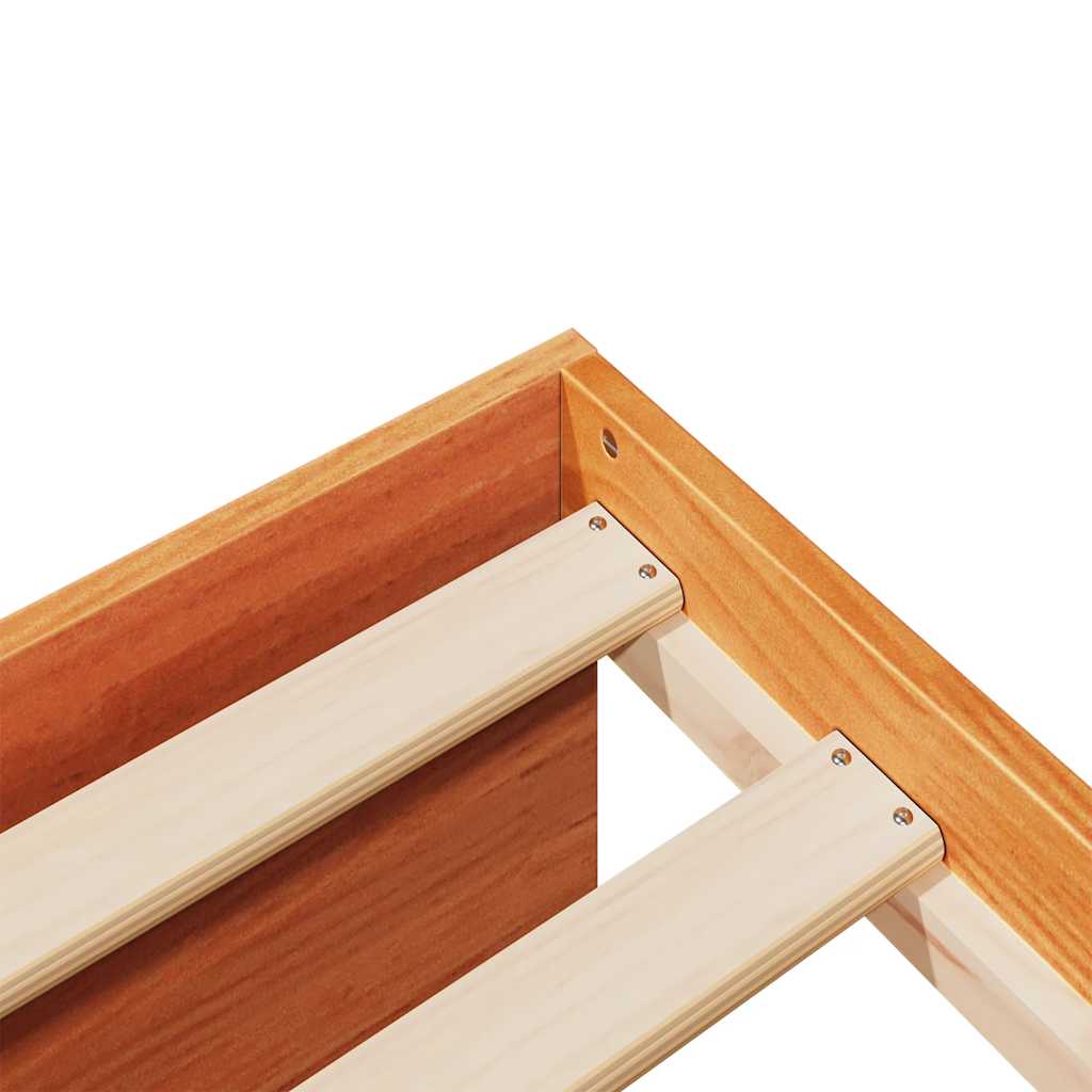 Pat de zi cu saltea, maro ceruit, 90x190 cm, lemn masiv pin GartenMobel Dekor