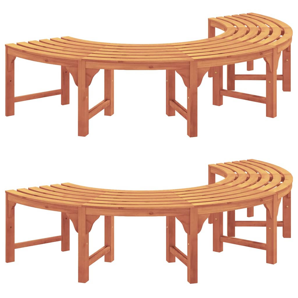 Bancă cu arbori 2 pcs natural 160 x 80 x 45cm GartenMobel Dekor