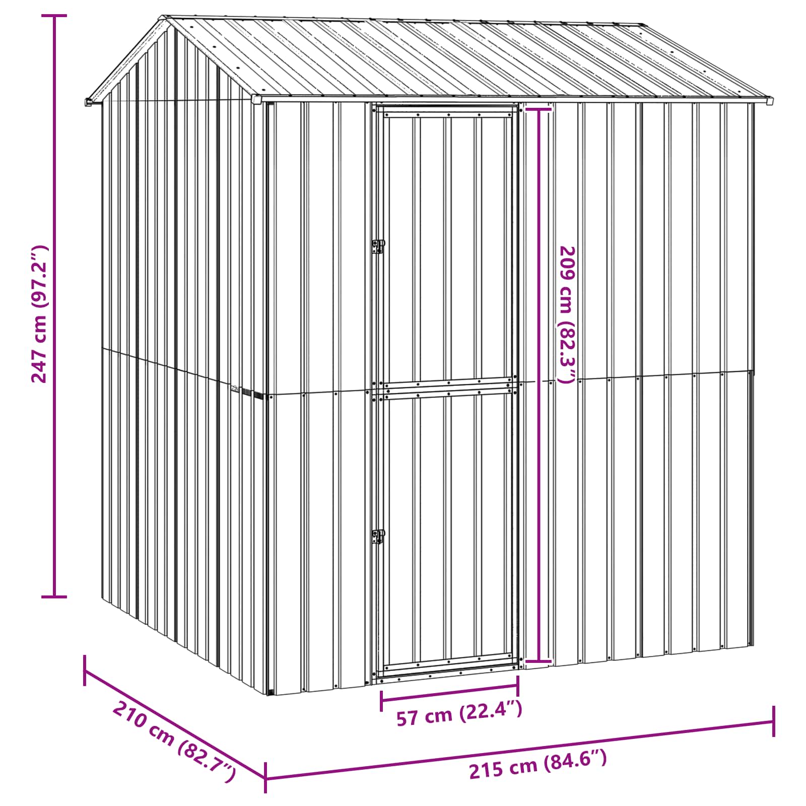 Cușcă pentru păsări Antracit 215 x 210 x 247 cm Oțel Galvanizat GartenMobel Dekor