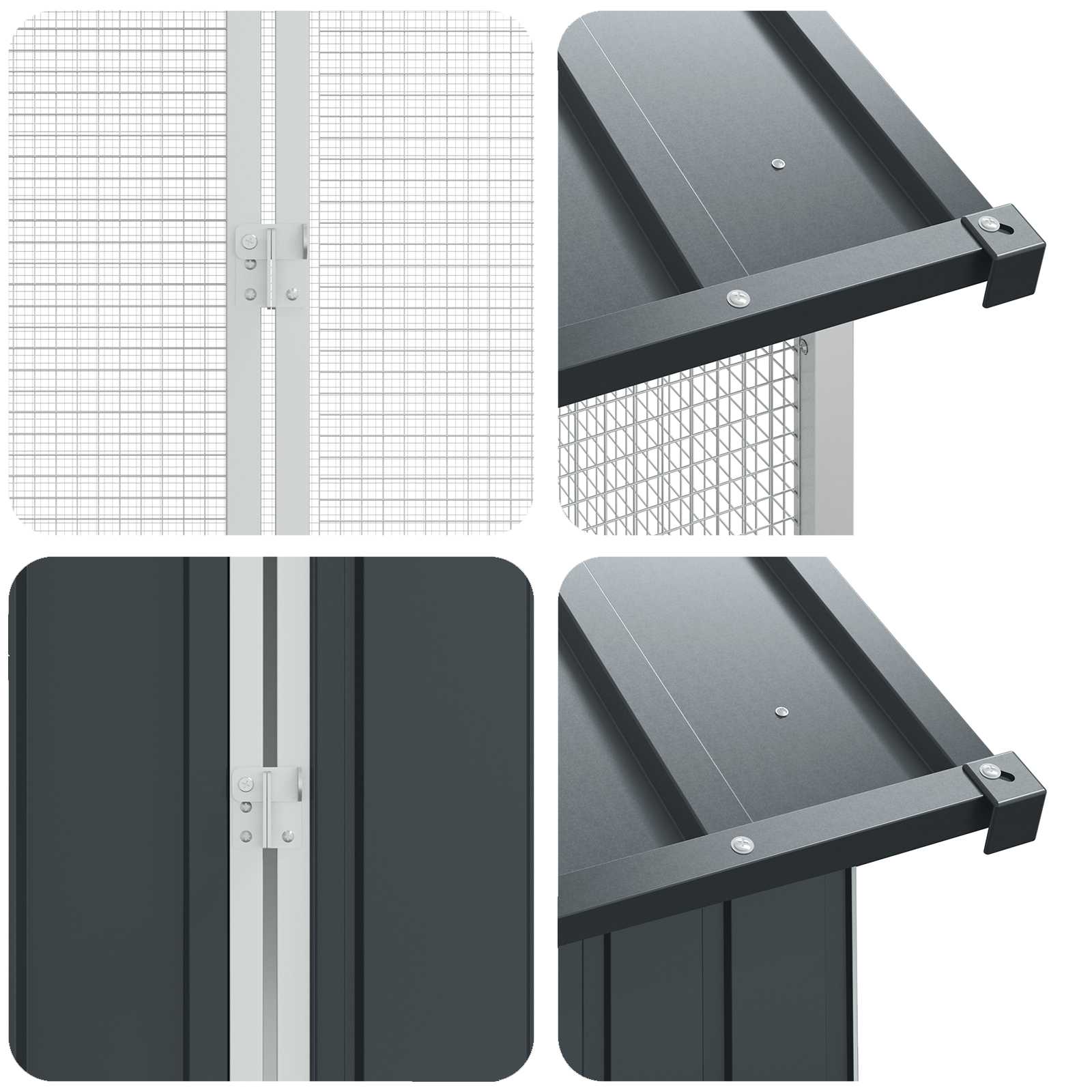 Cușcă pentru păsări Antracit 430 x 208 x 247 cm Oțel Galvanizat GartenMobel Dekor