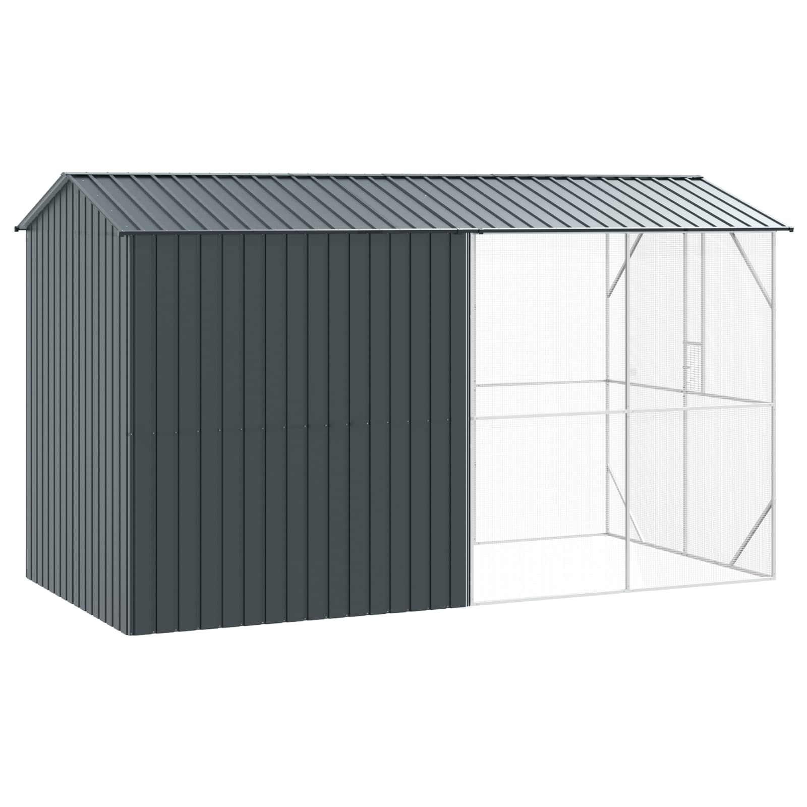 Cușcă pentru păsări Antracit 430 x 208 x 247 cm Oțel Galvanizat GartenMobel Dekor