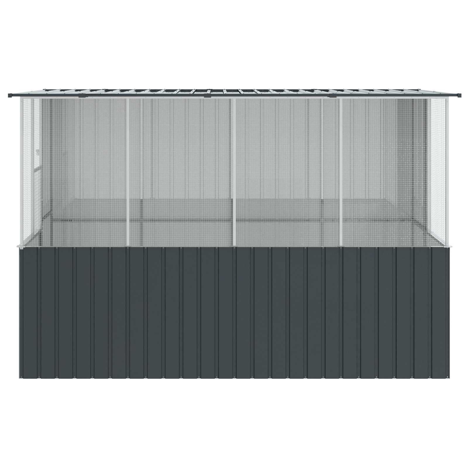 Cușcă pentru păsări Antracit 165 x 318 x 200 cm Oțel Galvanizat GartenMobel Dekor