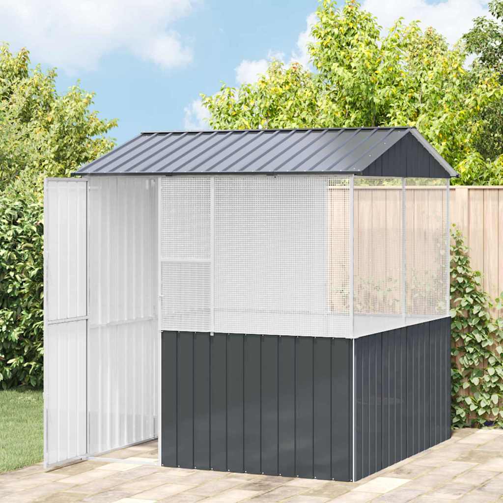 Cușcă pentru păsări Antracit 215 x 209 x 230 cm Oțel Galvanizat GartenMobel Dekor