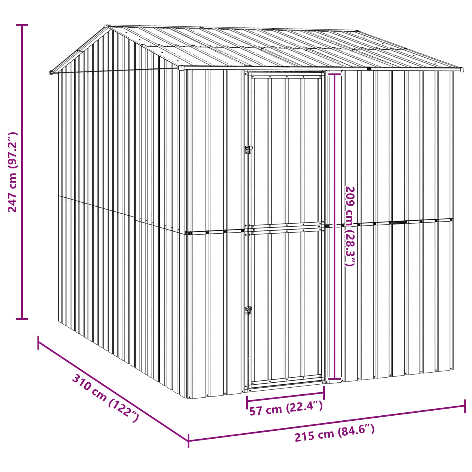 Cușcă pentru păsări Antracit 215 x 310 x 247 cm Oțel Galvanizat GartenMobel Dekor