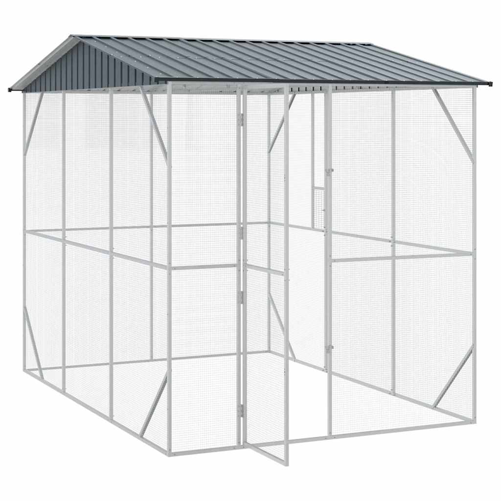 Cușcă pentru păsări Antracit 227 x 310 x 247 cm Oțel Galvanizat GartenMobel Dekor