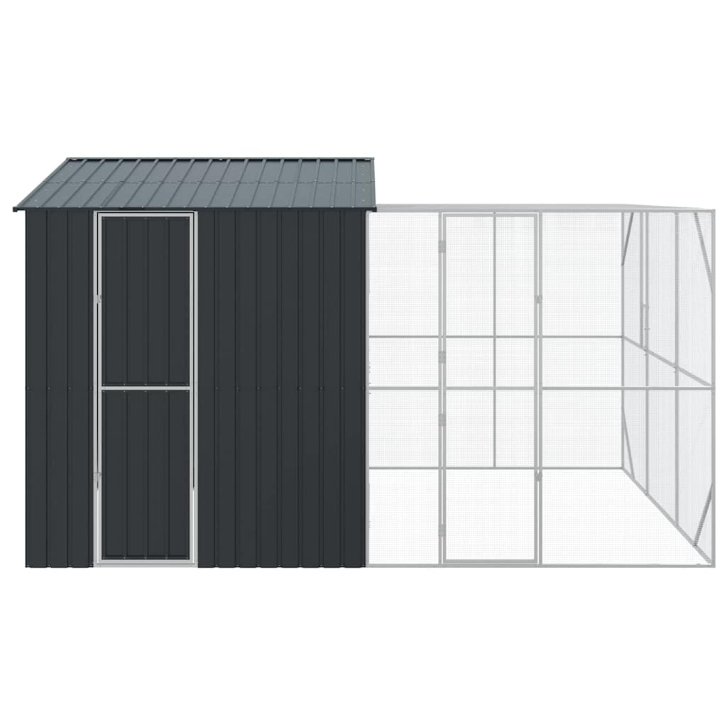 Cușcă pentru păsări Antracit 425 x 304 x 247 cm Oțel Galvanizat GartenMobel Dekor