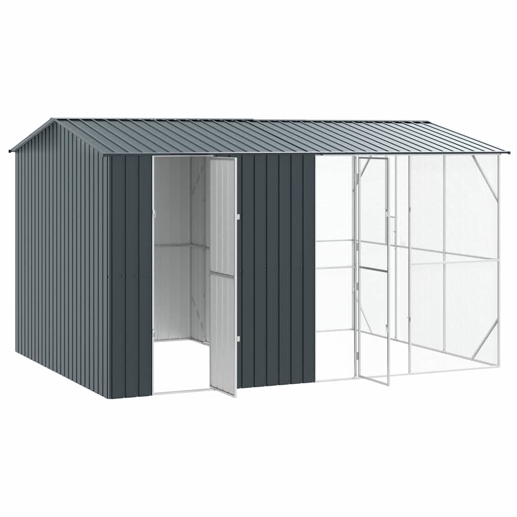 Cușcă pentru păsări Antracit 430 x 310 x 247 cm Oțel Galvanizat GartenMobel Dekor