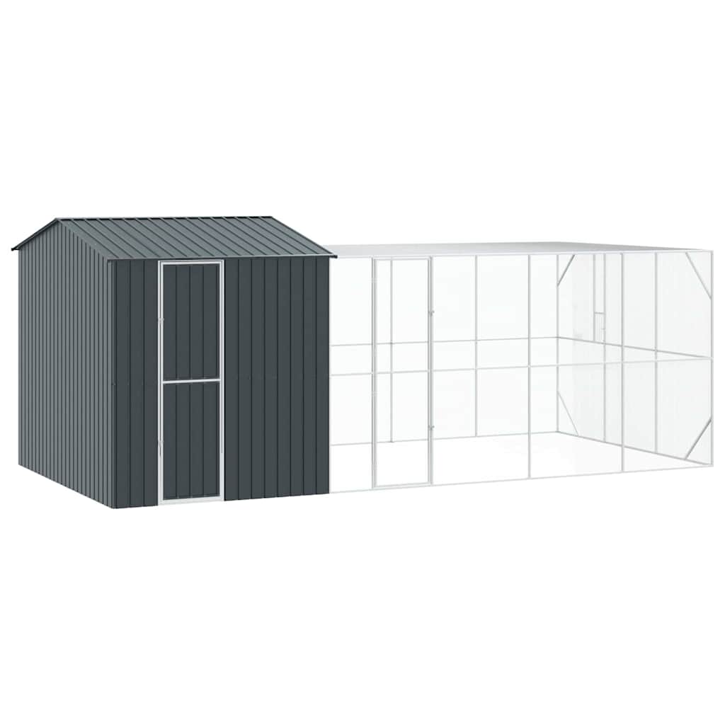 Cușcă pentru păsări Antracit 635 x 304 x 247 cm Oțel Galvanizat GartenMobel Dekor