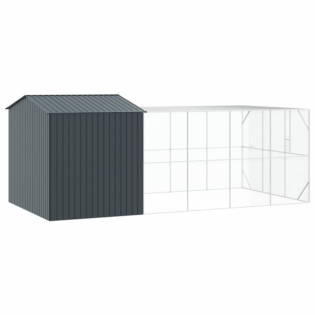 Cușcă pentru păsări Antracit 635 x 304 x 247 cm Oțel Galvanizat GartenMobel Dekor