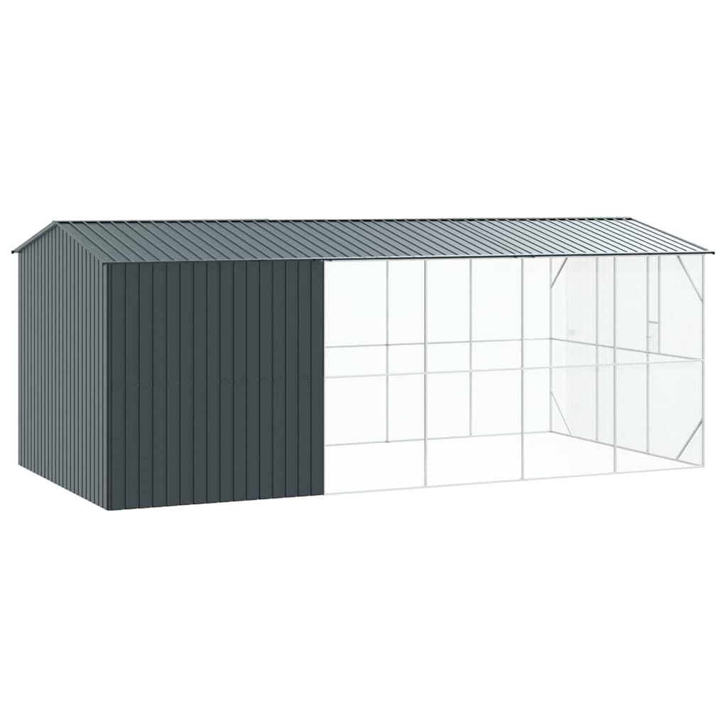 Cușcă pentru păsări Antracit 645 x 310 x 247 cm Oțel Galvanizat GartenMobel Dekor