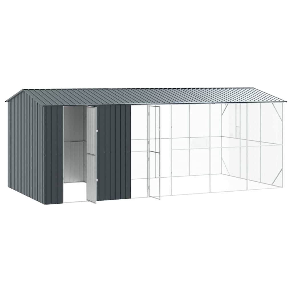 Cușcă pentru păsări Antracit 645 x 310 x 247 cm Oțel Galvanizat GartenMobel Dekor