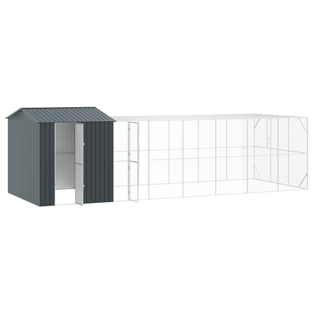 Cușcă pentru păsări Antracit 845 x 304 x 247 cm Oțel Galvanizat GartenMobel Dekor