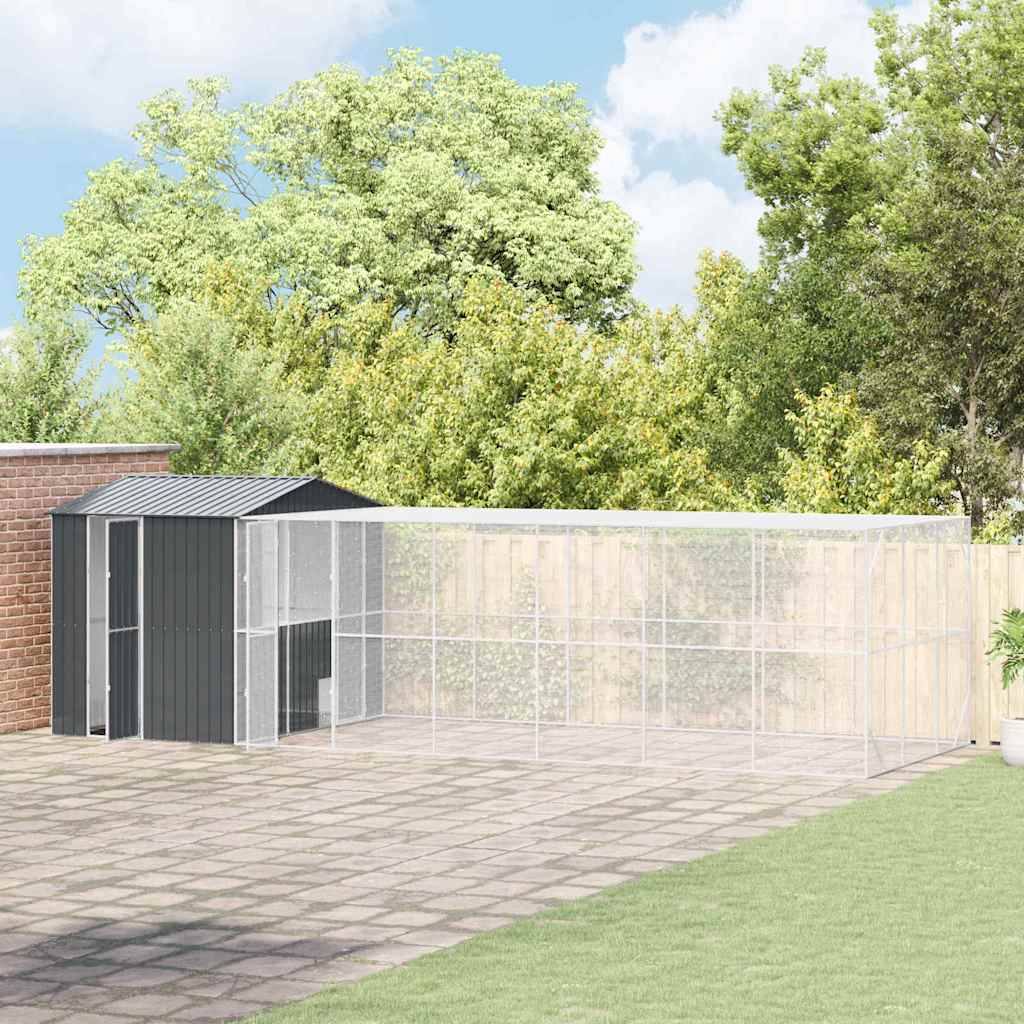 Cușcă pentru păsări Antracit 845 x 304 x 247 cm Oțel Galvanizat GartenMobel Dekor