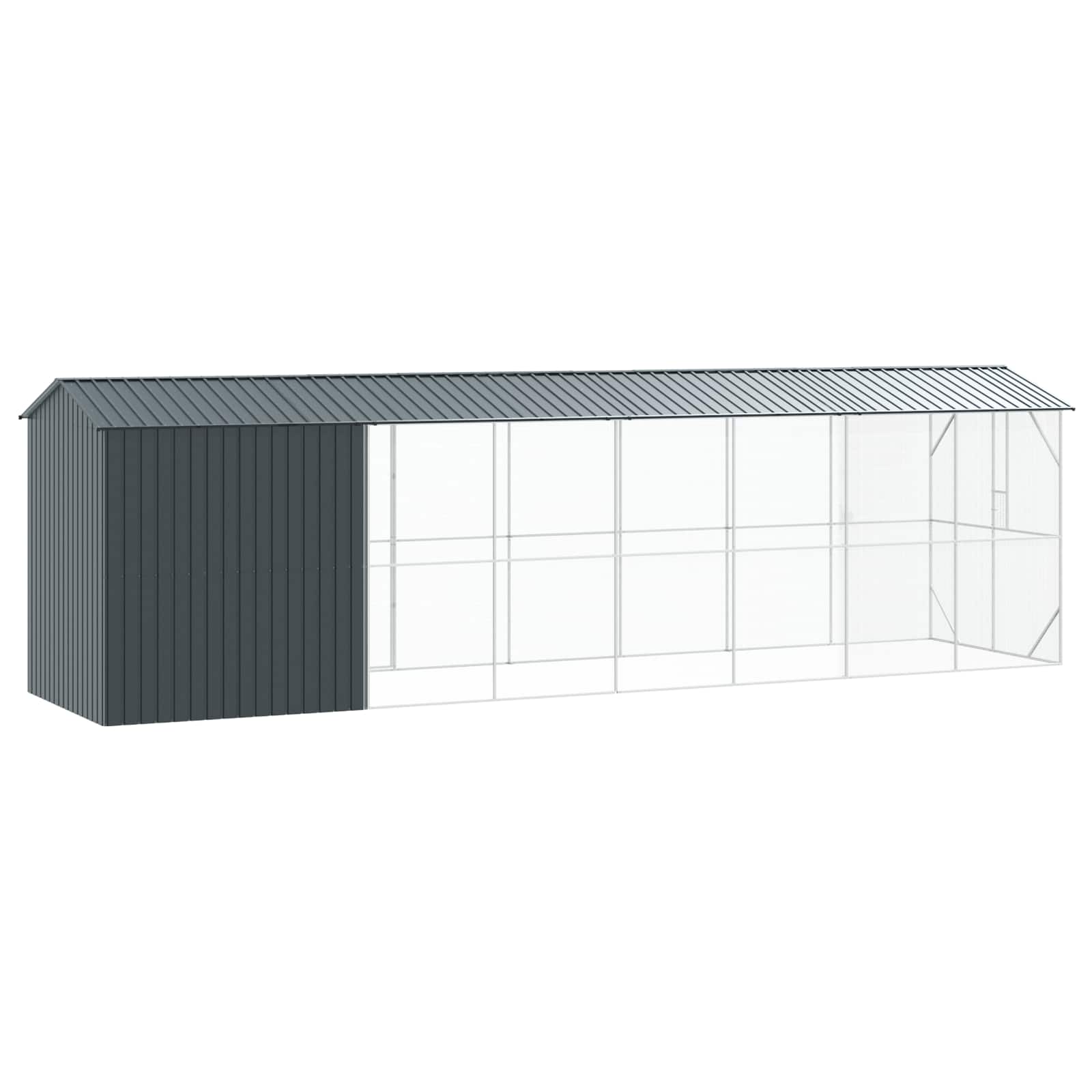 Cușcă pentru păsări Antracit 860 x 208 x 247 cm Oțel Galvanizat GartenMobel Dekor