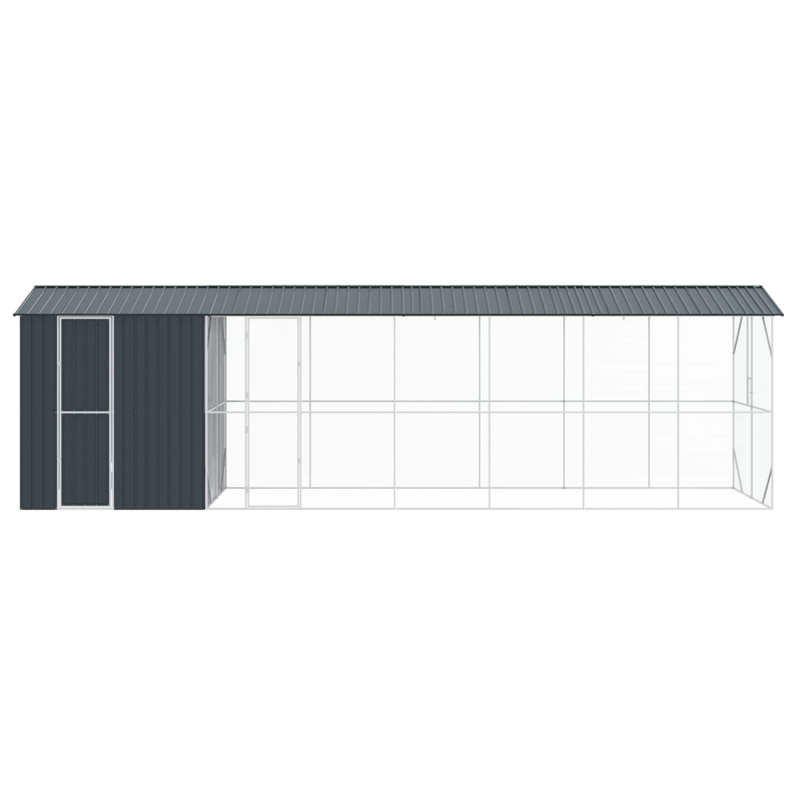 Cușcă pentru păsări Antracit 860 x 208 x 247 cm Oțel Galvanizat GartenMobel Dekor