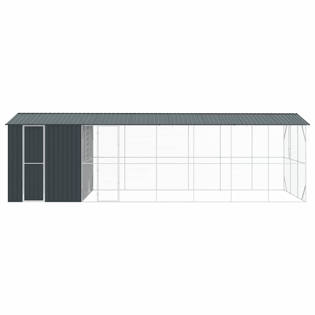 Cușcă pentru păsări Antracit 860 x 310 x 247 cm Oțel Galvanizat GartenMobel Dekor