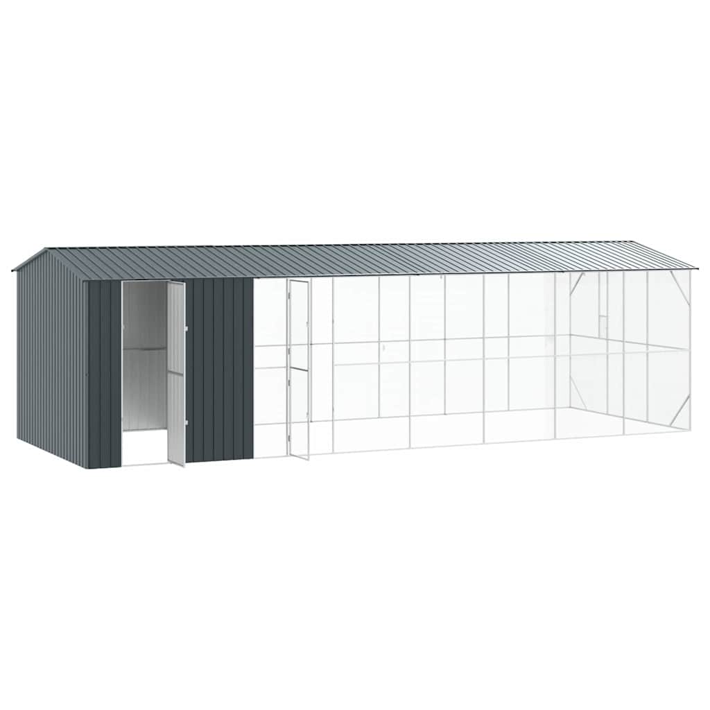 Cușcă pentru păsări Antracit 860 x 310 x 247 cm Oțel Galvanizat GartenMobel Dekor