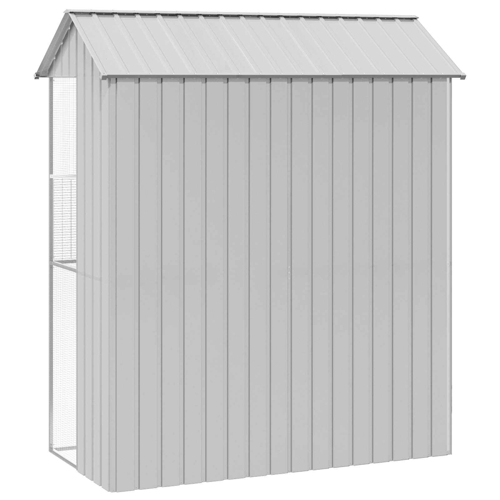 Cușcă pentru păsări Gri 215 x 110 x 247 cm Oțel Galvanizat GartenMobel Dekor